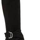 Anne Klein Womens Maelie Knee High Boots Black Microsuede 5.5