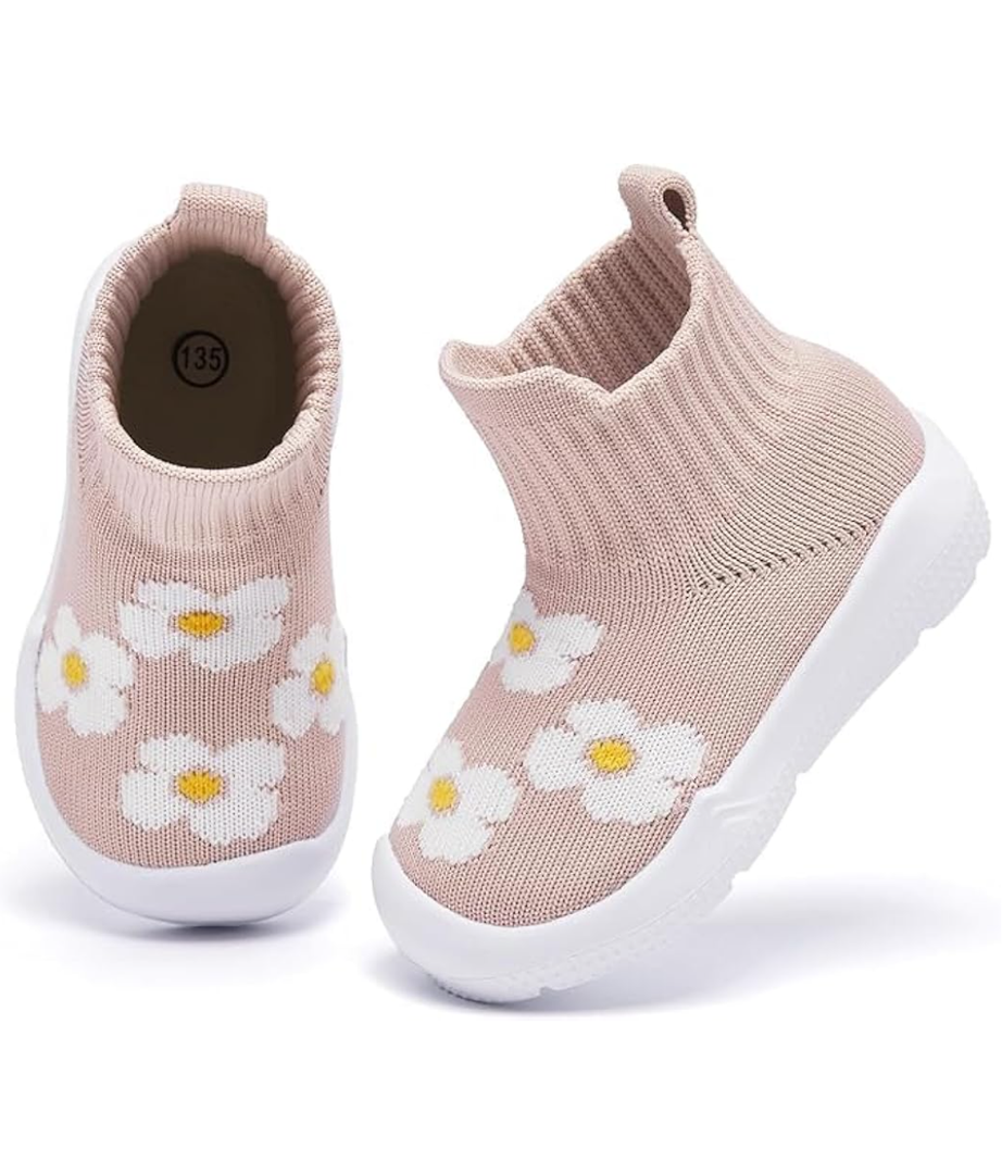 MORENDL Toddler Sock Shoes Baby Walking Shoes Infant Slippers Boys & Girls Non-Slip Sneakers 15/18 M