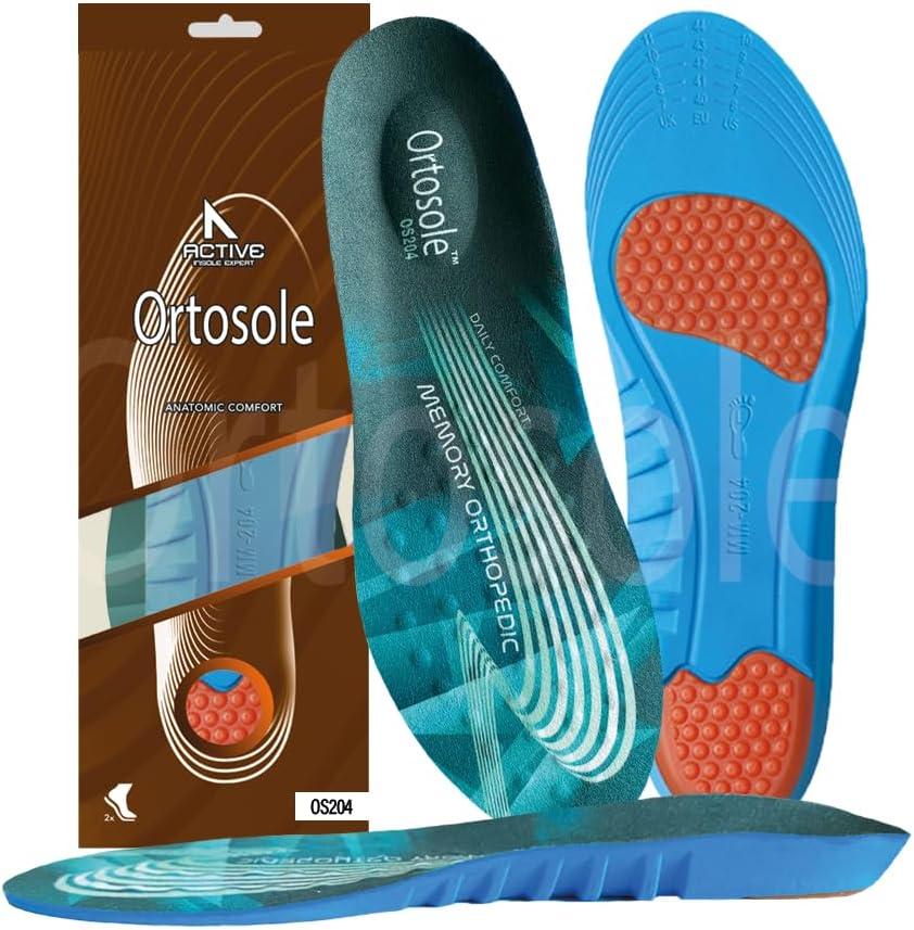Ortosole Memory Foam Insoles for Men & Women Orthopedic Comfort Shoe Inserts for Walking, Sneakers & Work Shoes, Cushion Support for Standing All Day