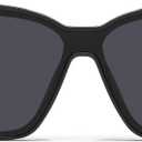 Quay - Women's Sunglasses, Polarized Cat Eye Lenses with UV Protection, Oversized Sunglasses (Confidential, Black)