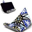 Phone Holder for Desk, Phone Pillow Stand for iPhone 13 14 Handmade Fabric Phone Stands Bean Bag Phone Holder (Bohemia Pattern)