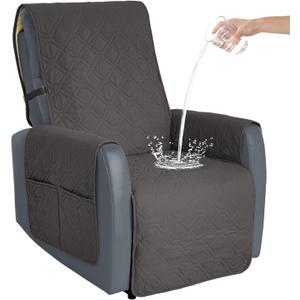 Recliner Chair Covers Sofa Slipcover Non-Slip Chair Couch Cover Machine Washable Furniture Protector with Straps for Dogs (Dark Grey, 23inch Recliner) Recliner Chair Covers Sofa Slipcover Non-Slip Chair Couch Cover Machine Washable Furniture Protector with Straps for Dogs (Dark Grey, 23inch Recliner)