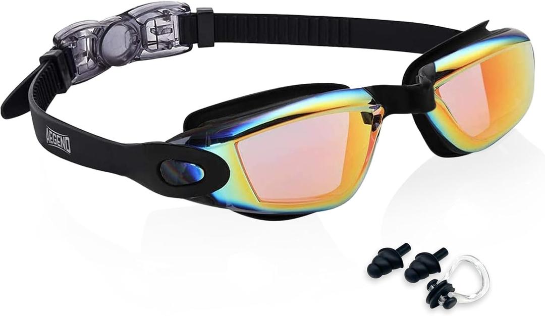 3 x Aegend Swim Goggles for Kids 3-14 | Anti-Fog, No-Leaking, Pool & Beach