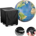 IBC Tote Cover Huapate 275 Gallon Tote Sunshade Water Proof Protective Hood 1000 L Garden Water Tank Black