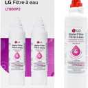 LG LT800P2 6-Month / 200 Gallon Refrigerator Replacement Water Filter, 2 Count (Pack of 1), White
