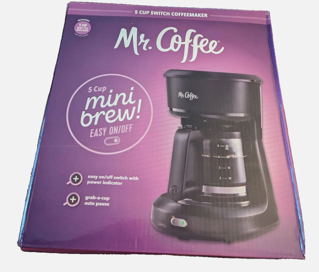 Mr. Coffee 5 cup switch coffeemaker NIB