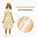 PATPAT Baby & Toddler Girl Ribbed Knit Cotton Dress Versatile Sleeveless Summer Tank & Long Sleeve Fall Dress, Sizes 3M6Y