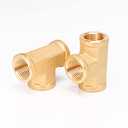 BathAce Solid Brass Tee Fitting, Heavy Duty Threaded Pipe T Adapter Fitting Metal Connectors,2 Pack (1/2 NPT Female x 1/2 NPT Female x 1/2 NPT Male) : Industrial & Scientific