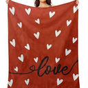 Length Throw Blanket Love Blanket for Kids Boys Girls Teens Adult Bed Blanket 48"x56", Red