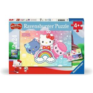 Ravensburger - 12001034 Children's Puzzle - 2 x 24 Pieces - Hello Kitty - Suitable for Ages 4 and Above - Premium Puzzle - 2 x Life Size Posters - Fantasy