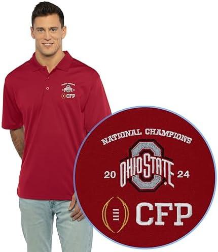 Vantage Apparel Men's 2024 Cfp National Champs Ohio State Buckeyes Polo M/L