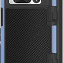 Ghostek ATOMIC slim Clear Google Pixel Fold Case with Aluminum Metal Bumper Premium Rugged Heavy Duty Shockproof Protection Tough Protective Covers Designed for 2023 Google Pixel Fold (7.6in) (Aramid)