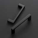 Ravinte 30 Pack Solid 3-1/2 Inch Kitchen Square Cabinet Handles Matte Black Pulls Drawer Pulls Kitchen Cabinet Hardware Flat Black Handles