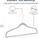Amazon Basics Slim Velvet Non-Slip Space Saving Suit Clothes Hangers, Closet Organizer, Gray/Silver, 50-Pack