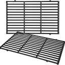 Rushare 7638 Grill Grates for Weber Spirit I & II 300 Series, Spirit E/S-310 E/S-320 E/S-330, Spirit 700, Genesis Silver/Gold B & C Grill Replacement Parts, Cast Iron, 17.5 x 11.9 Inch, 2-Pack