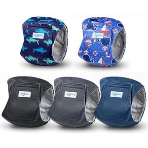Leekalos Male Dog Diapers, Dog Belly Bands for Male Dogs Wraps Washable Doggie Diapers High Absorbing Dog Belly Bands（5 Pack), Size: X-Large (22"-27")