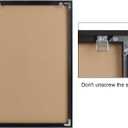 36x48 Poster frame, Plexiglass, Black Snap Frames, Coating Aluminum Profile, Display Horizontally & Vertically 1PC 