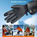 RIGWARL Winter Gloves Waterproof for Cold Weather, Warm Snow Gloves Men Women, Skiing Glove with Touchscreen Fingers for Hiking Running (Medium, A126 Colder Plus-(90% Warm&waterproof)-Black)