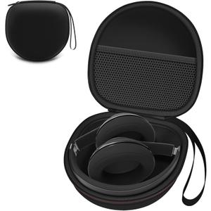 Headphone Case Compatible with BERIBES/TOZO/KVIDIO/Beats/Soundcore Anker Noise Cancelling Over-Ear Headphones, Black