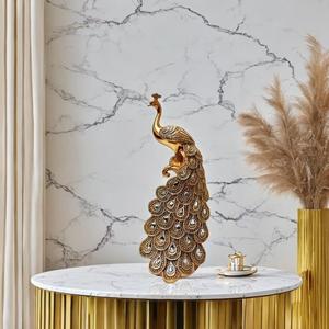 ICE ARMOR 13" H Peacock Figurine Statue Sculpture Ornament Decoration Home/Room Decor and Gift Ideas for Housewarming, Holidays and Birthdays Great Collectible Addition