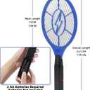 2 Pack Electric Fly Swatter (Yellow & Blue), High-Voltage Bug Zapper with Safety Mesh, Indoor/Outdoor Mosquito Killer, Battery Powered Pest Control, AA Batteries Required (Not Included)