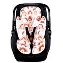 Pea Pod Baby Car Seat Head Support for Newborn, 2 in 1 Infant Car Seat Head Support for Boys Girls Extra Soft Breathable Baby Car Seat Cushion Insert for Strollers, Swings, and Bouncers, Boho Rainbow