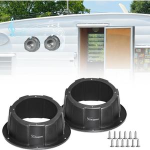 StarknightMT 2PCS Speaker Pods for 6.5 Inch Speakers Universal Angled Surface Mount Speaker Boxes Enclosures for RVs, UTVs, Trunks, Boats, Golf Carts, ATVs, Doors, Pre-Drilled Holes