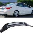 2014-2019 Compatible with Toyota Corolla Sedan Rear Trunk Spoiler, R Style Duckbill Design, Carbon Fiber Pattern ABS WheelX