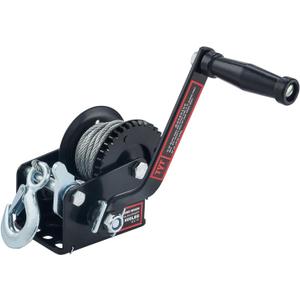 TYT 600LB Boat Trailer Winch with 6M Steel Wire, Hardened Steel Gear Heavy Duty Hand Winch, Operated Two-Way Ratchet Cable Winch, Ratio 3.2:1 Crank Small Winch for ATV UTV Marine Jet Ski Trailer Winch