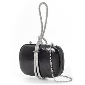 CARIEDO Women's Evening Handbag Clutch Vegan Leather Bridal Purse for Wedding Prom Night Out Party,Black