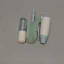 Momcozy Bottle Brush Kit, Innovative Push-Press Design for Better Cleaning - Baby Bottle Cleaner Brush for Baby Bottle, Breast Pumps, Nipples, and More - Can Generate Foam for Better Cleaning, Green (Press Bubble Style)