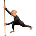 Sturdy Yoga Stick Made from Natural Bamboo - Stretching Stick for All Fitness Levels - Stretch Stick for Mobility, Balance and Flexibility with Non-Slip Rubber Ends