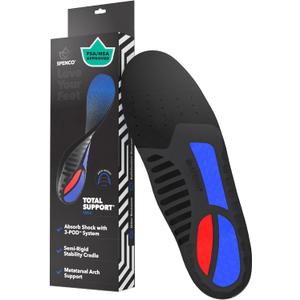 Spenco Total Support Max Shoe Insoles(FSA&HSA Eligible)Orthotic Metatarsal Arch Support Inserts, Absorbs Shock,Reduces Over-Pronation,Conforms to Foot Contours, Deep Heel Cupping Men's 12.5-13.5