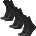 DANISH ENDURANCE Hiking Socks, Lightweight, Merino Wool Socks for Men & Women, Moisture Wicking & Thermal, 3 Pack (Medium, Grey)