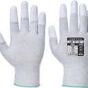 Portwest A198 Antistatic Safety Glove with PU Non Slip Fingertip Coating ANSI, Medium (M)