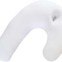 Side Sleeper Support Pillow with Ear Hole, J Shaped Body Pillow for Side Sleeping, Pillow with U Shaped Contoured Support for Neck, Back, and Shoulder Pain Relief, Correct Spine(#1)