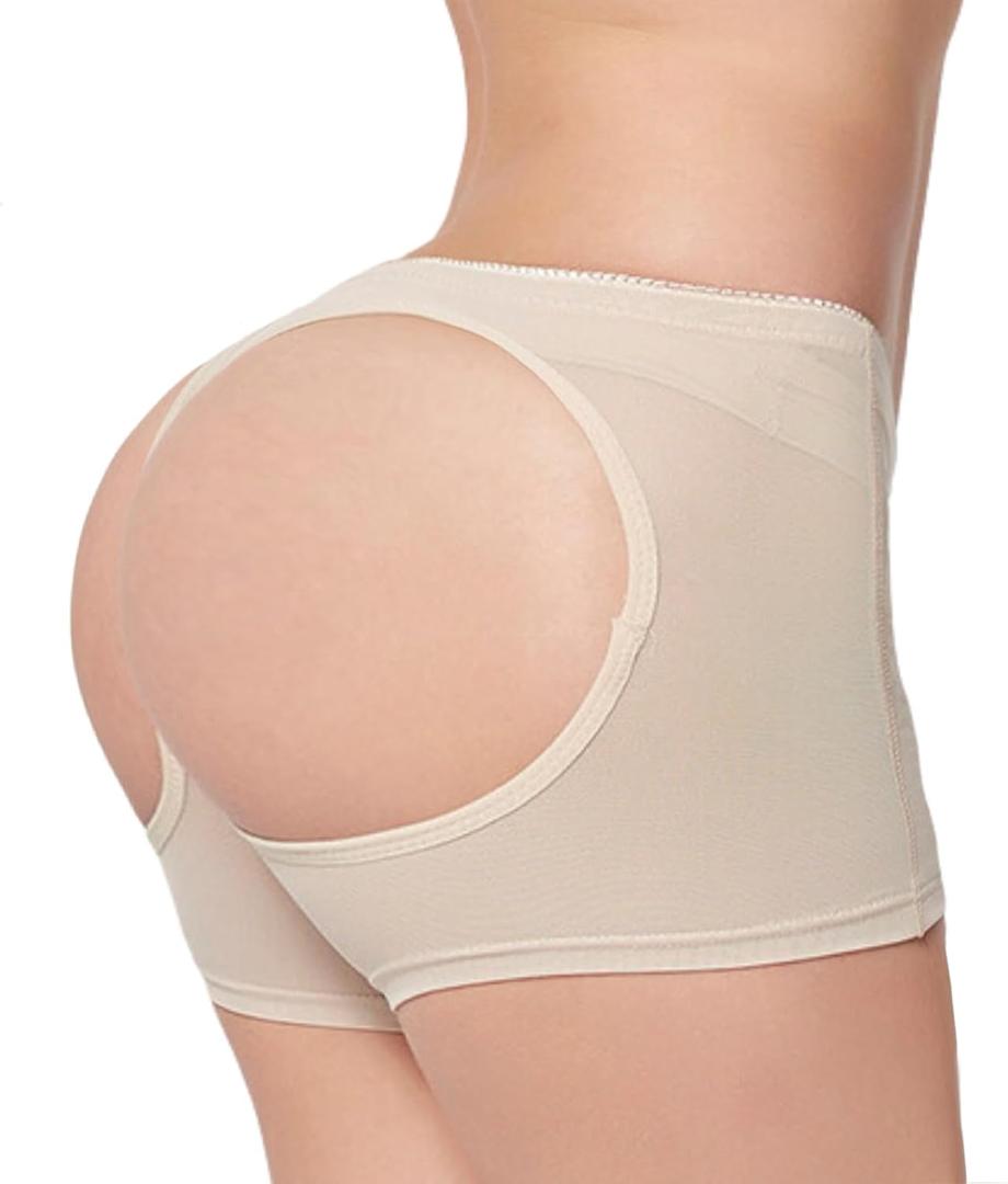 Reatowrol Butt Lifting Shapewear - Tummy Control Shorts for Women (Small, Beige)