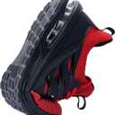 PERSOUL Mens Running Shoes Athletic Tennis Sneakers Lightweight Breathable Workout Gym Jogging Sport Walking Shoes for Men Size7-13 (12, Blackred)