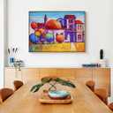 MISITU 1000 Pieces Jigsaw Puzzles for Adults Oil Painting Jigsaw Puzzles 1000-Pieces Puzzles Impossible Hard Difficult Challenging Puzzles for Teen Colourful Tree of Houses Puzzle 28 x 20 inch