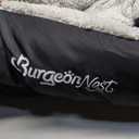 BurgeonNest Dog Car Seat for Medium/Large Dogs Under 55 lbs, Soft Pet Car Travel Home Bed, Fully Detachable and Washable Booster Carseats with Storage Pockets and Clip-On Leash Portable Carrier,Black
