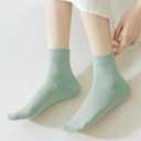 Wildarms Womens Cotton Dress Socks - Soft Thin Crew Socks for Business Trouser Casual Everyday Wear 6 Pairs (Black2+pink2+green2)