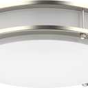 DYMOND 10 Inch LED Ceiling Light Flush Mount Dimmable Surface Mount Brushed Nickel Light Fixture for Kitchen, Hallway, Bathroom, Bedroom
