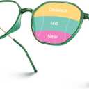 VISOONE Lightweight Progressive Multifocal Anti-Fog Reading Glasses TR90 with Blue Light Blocking Stylish Women Men RANE (Basil Green)
