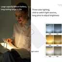 10 x LED Mini Rechargeable Portable Reading Light, Foldable Desktop Work and Study Light, Clip On Book BedHead Warm Lamp, 3 Color Temperature Stepless Dimming Small Book Accessories.