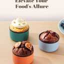 Juimma Ramekins 6 oz, Creme Brulee Ramekins Oven Safe, Ramiken Small Bowls Ceramic Baking Dishes for Pudding Custard, Dipping Sauce Cups for Souffle Ice Cream, Set of 6, Morandi Color