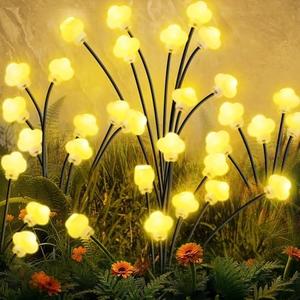 Solar Lights Outdoor 4 Pack 32 LED Solar Cloud Swaying Lights Garden Waterproof Outdoor Decor for Yard Patio & Pathway