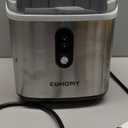 EUHOMY Nugget Ice Maker Countertop, Ready in 7 Mins, 34Lbs/24H Pebble Ice Maker Machine, Self-Cleaning Countertop Sonic Ice Makers with Ice Scoop&Basket, Pellet Ice Maker for Home, Stainless Steel