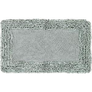 Better Trends Bathmat 100% Cotton Non-Slip Washable Rug Soft Tufted 24" x 40" Bath Mat Water Absorbent for Bathroom Floor Decor, Tub, Bedroom Kitchen Rugs Sage Shaggy Border Collection