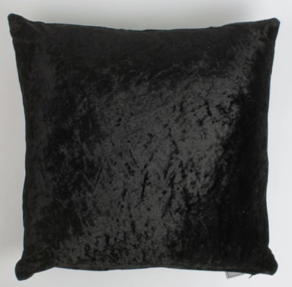  Shredded Memory Pillow with Satin Crushed Cover, Black Cover, Size 2 x 2 ft