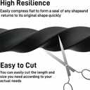 Wedge-Shape Window Weather Stripping Door Seal, 118 Foam Winter Insulation Strip for Exterior Front Door Frame Window Soundproofing Noise Cancelling Window Inserts